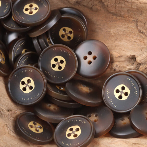 Round 4 Hole Imitation Horn Resin Buttons 20pcs