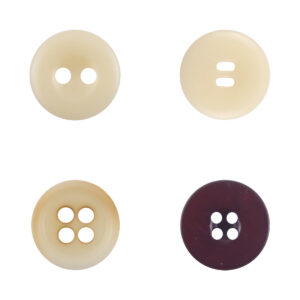 11.5mm Round Beige Burn Treated Resin Buttons,50pcs 