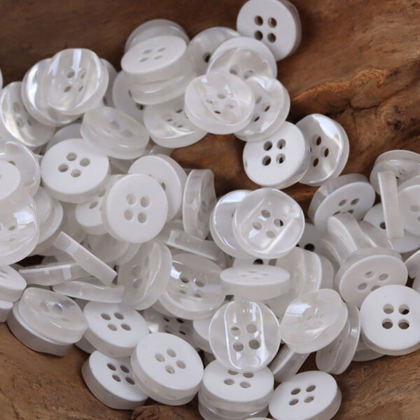 White Glitter Black Gray Curved Resin Buttons for Polo Shirts,50pcs