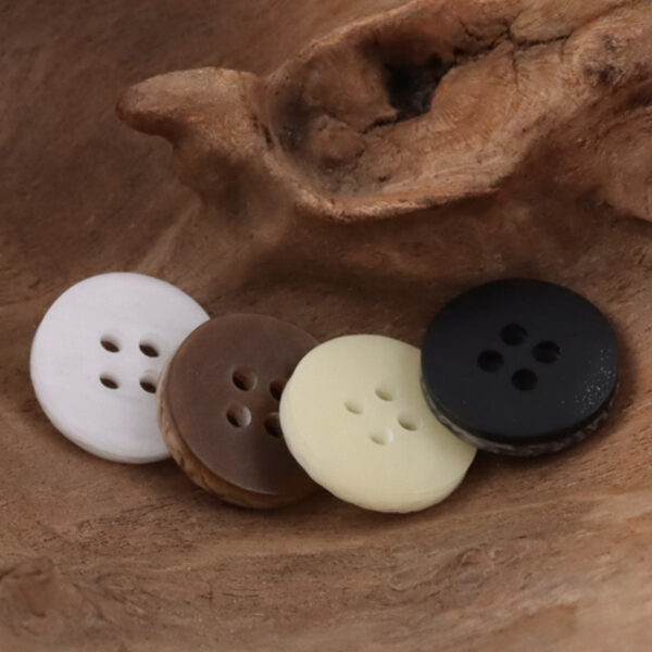 15mm Retro Round Wood Grain Resin Buttons for Coat Shirt 50pcs