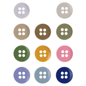 Colorful Semi-Beveled Resin Buttons for Children's Dress Sweater 100 Pack 