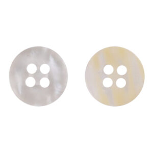 11.5mm Translucent Yellow White Resin Buttons for Children's Shirts 50pcs 