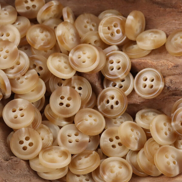 11.5MM Round Four-Hole Resin Buttons Khaki Shirt Sweater,100pcs