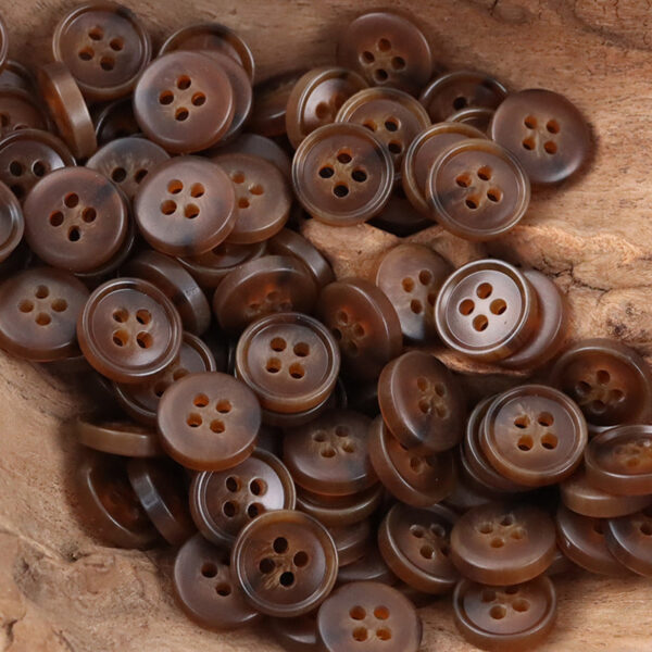 11.5MM Round Four-Hole Resin Buttons Khaki Shirt Sweater,100pcs