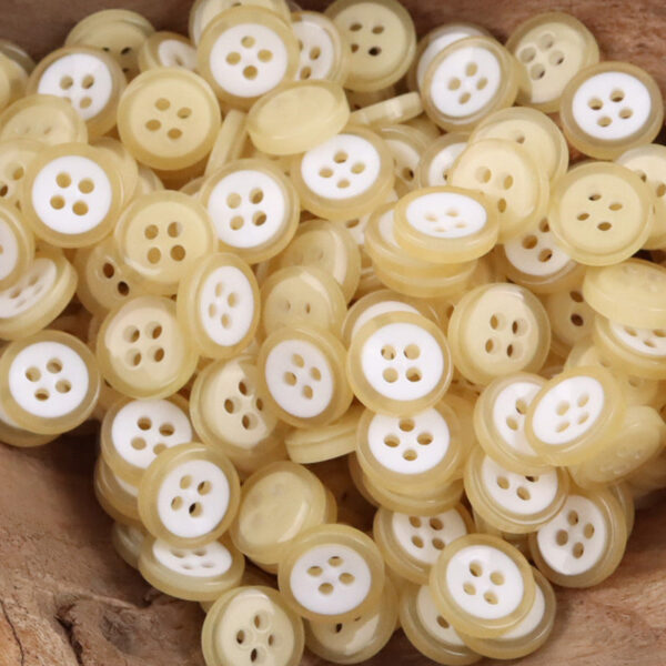 11.5MM Sky Blue Bowl-Shaped Resin Buttons for Work Shirts -50pcs - Image 4