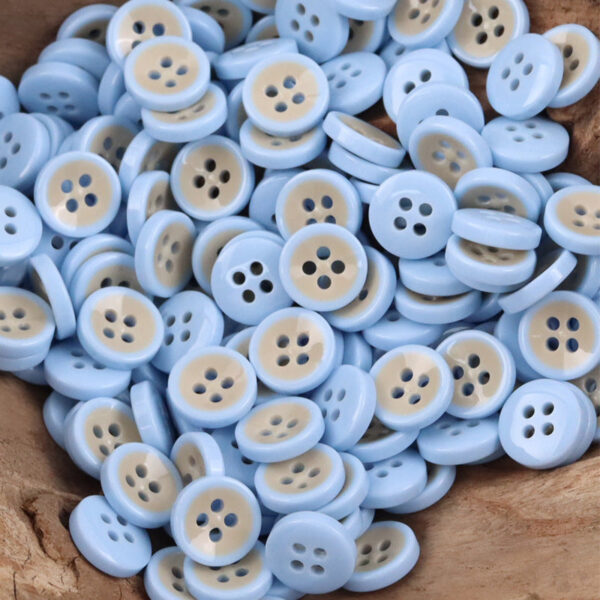 11.5MM Sky Blue Bowl-Shaped Resin Buttons for Work Shirts -50pcs - Image 6