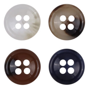 11.5mm Simple Round White Four Hole Resin Shirt Buttons,100pcs 