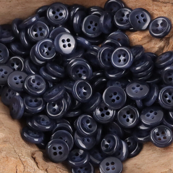 11.5mm Simple Round White Four Hole Resin Shirt Buttons,100pcs