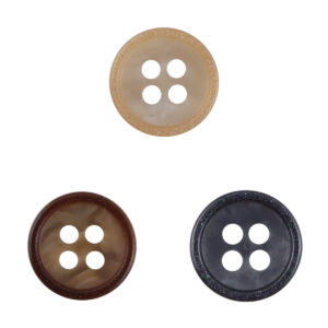 11.5mm Vintage Khaki Resin Buttons for Retro Japanese Style Shirts 100pcs 