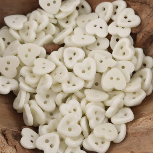 Children DIY Craft Cute Ceramic Heart Shaped Buttons 45 Pack