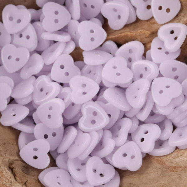 Children DIY Craft Cute Ceramic Heart Shaped Buttons 45 Pack
