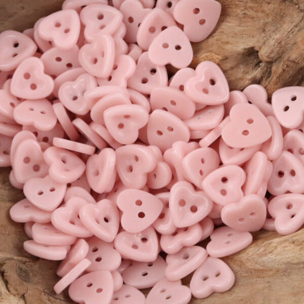 Children DIY Craft Cute Ceramic Heart Shaped Buttons 45 Pack