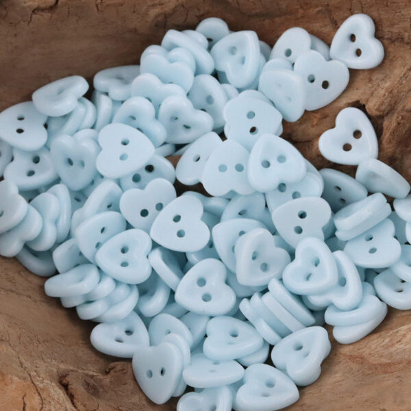 Children DIY Craft Cute Ceramic Heart Shaped Buttons 45 Pack