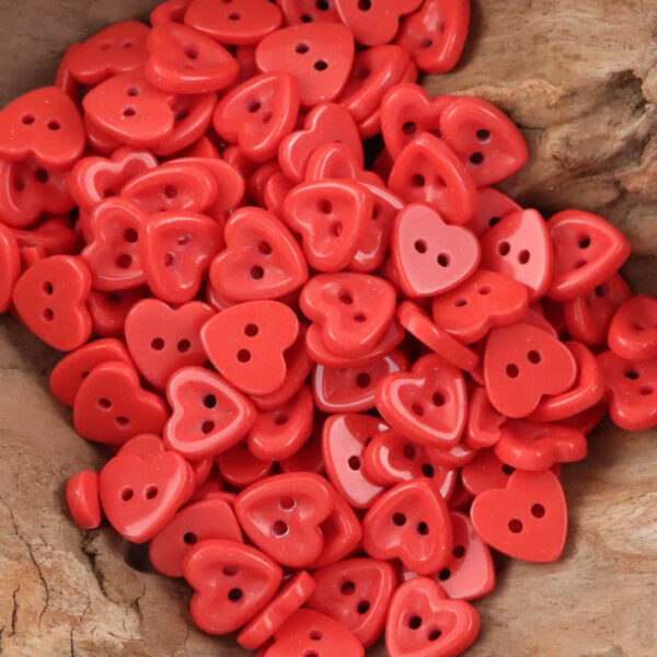 Children DIY Craft Cute Ceramic Heart Shaped Buttons 45 Pack