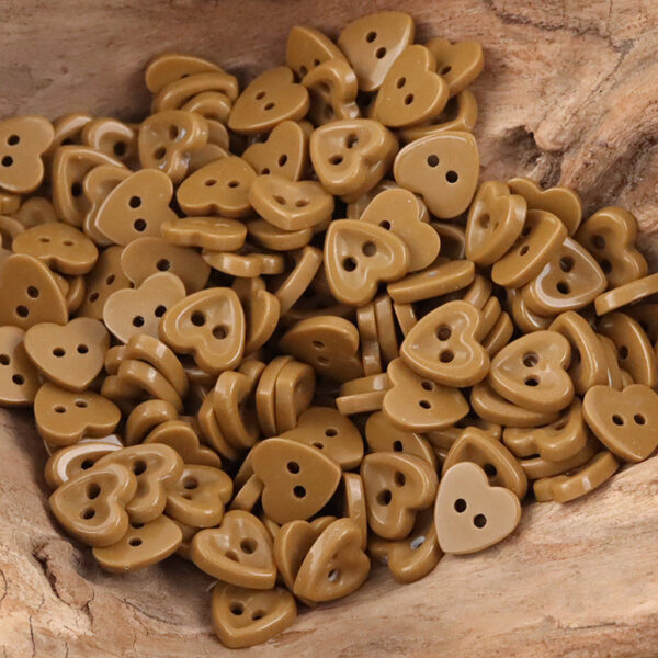 Children DIY Craft Cute Ceramic Heart Shaped Buttons 45 Pack