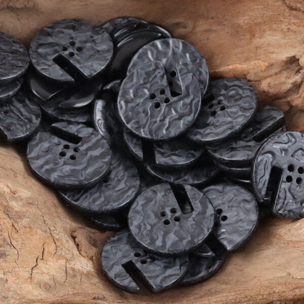 Wood Grain Resin Buttons with Notches for Home Decor Upholstery 20pcs - Image 6