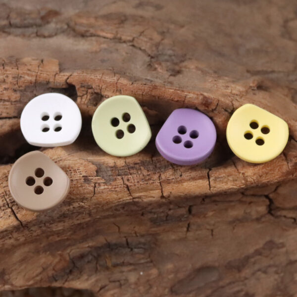 Irregular Semi-Circular Colorful Bulk Resin Buttons for DIY Handicrafts 110 Pack - Image 3