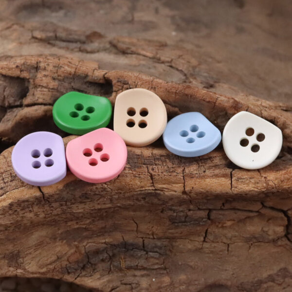 Irregular Semi-Circular Colorful Bulk Resin Buttons for DIY Handicrafts 110 Pack - Image 4