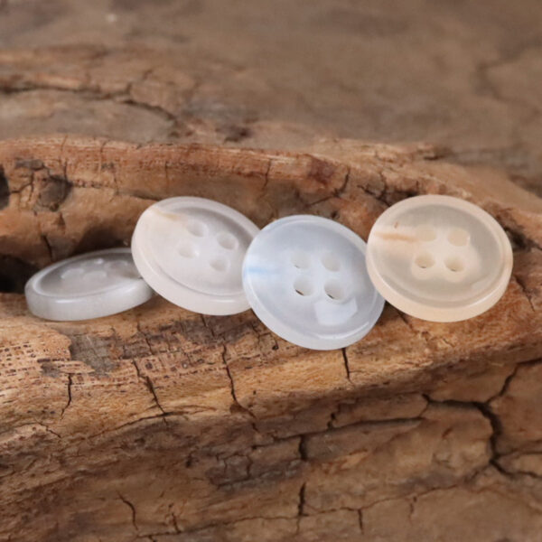 11.5mm Semi-Transparent Blue Resin Buttons for Spring-Summer Shirts,50pcs - Image 3