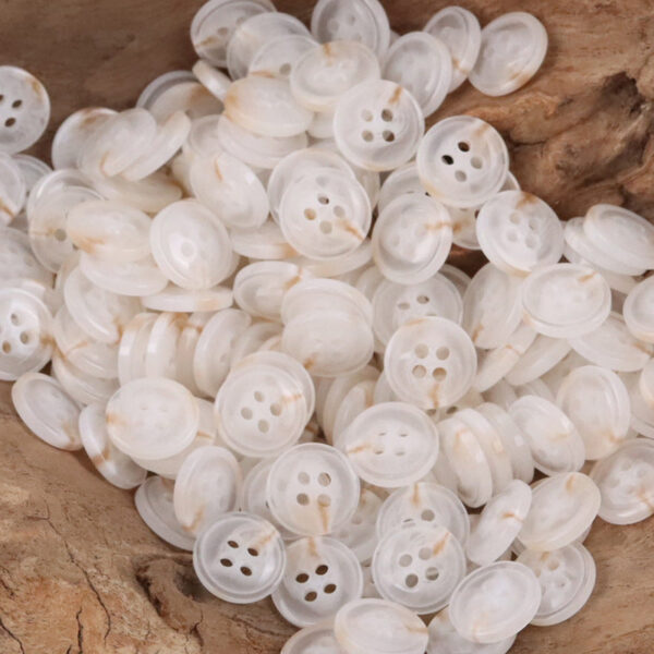 11.5mm Semi-Transparent Blue Resin Buttons for Spring-Summer Shirts,50pcs - Image 4