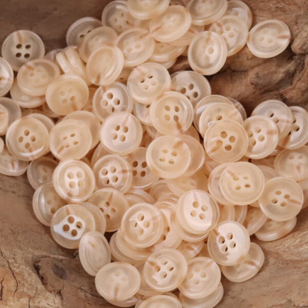 11.5mm Semi-Transparent Blue Resin Buttons for Spring-Summer Shirts,50pcs - Image 5