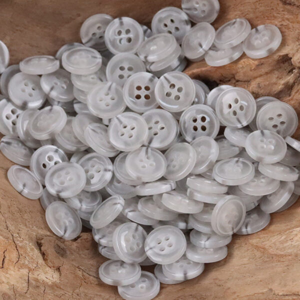 11.5mm Semi-Transparent Blue Resin Buttons for Spring-Summer Shirts,50pcs - Image 7