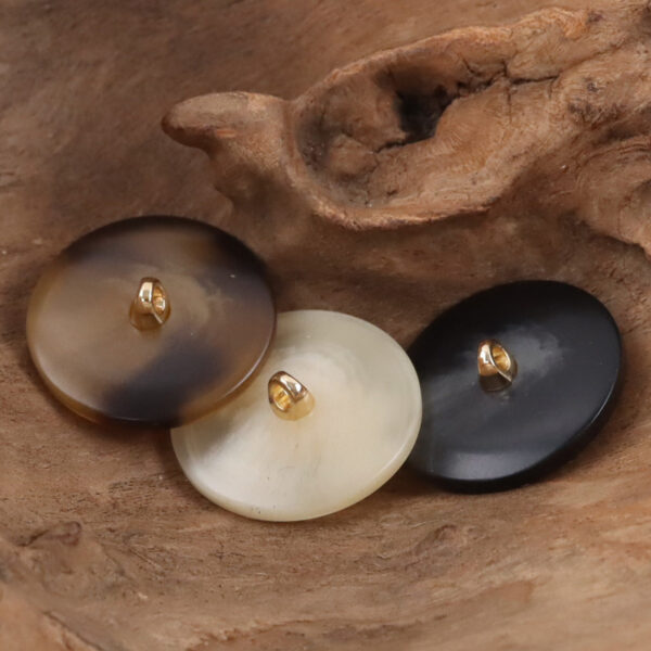 Cap-Shaped Resin Buttons with Metal Shanks for Cashmere Sweaters 10pcs - Image 2