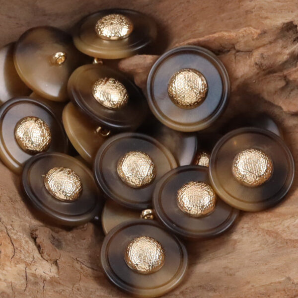 Cap-Shaped Resin Buttons with Metal Shanks for Cashmere Sweaters 10pcs - Image 4