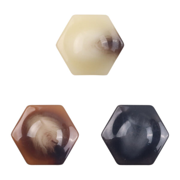 26MM Hexagonal Resin Shank Buttons for Unique Fashion 10pcs