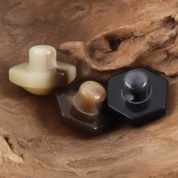 26MM Hexagonal Resin Shank Buttons for Unique Fashion 10pcs - Image 2