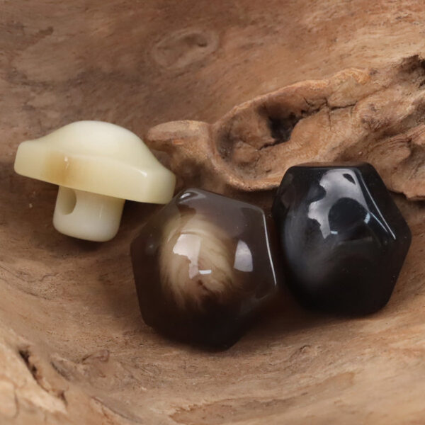 26MM Hexagonal Resin Shank Buttons for Unique Fashion 10pcs - Image 3