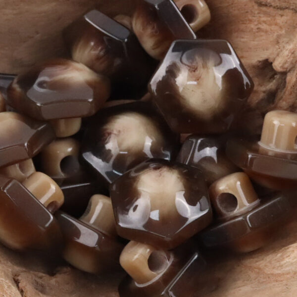 26MM Hexagonal Resin Shank Buttons for Unique Fashion 10pcs - Image 5