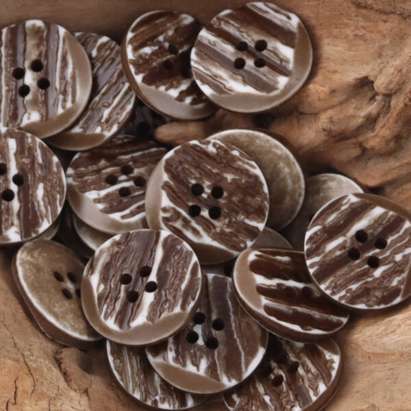 Beveled Wood Grain Resin Buttons for Casual Sweater Cardigans 40pcs - Image 6