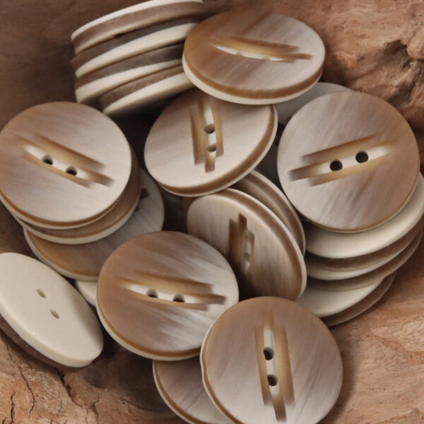 Creative Wood Grain 2-Hole Resin Buttons for Outerwear 20pcs - Image 5