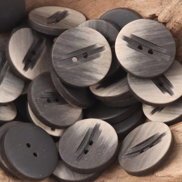 Creative Wood Grain 2-Hole Resin Buttons for Outerwear 20pcs - Image 6