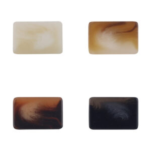 Rectangular Resin Buttons with Shanks for Light Khaki Coats,10pcs
