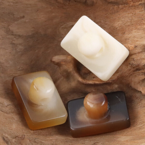 Rectangular Resin Buttons with Shanks for Light Khaki Coats,10pcs - Image 2