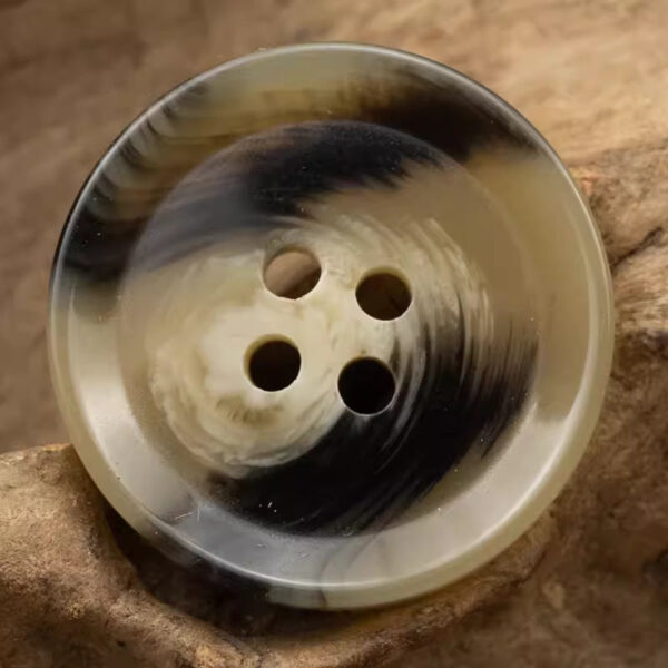Round 4 Hole Brush Pattern Resin Buttons 20pcs