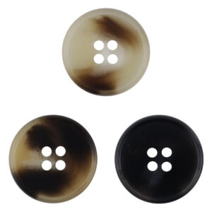 Round Black Brown Resin Buttons for Khaki Coats Woolen Jackets 30pcs