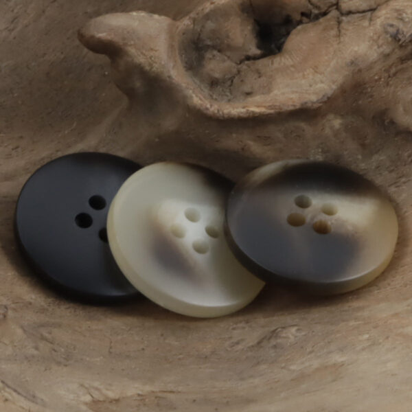 Round Black Brown Resin Buttons for Khaki Coats Woolen Jackets 30pcs - Image 3