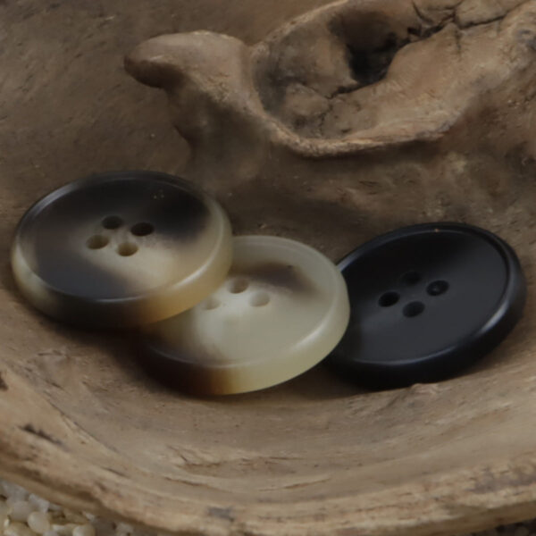 Round Black Brown Resin Buttons for Khaki Coats Woolen Jackets 30pcs - Image 2