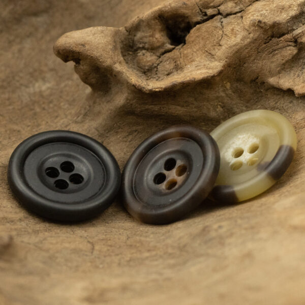 Round 4-Hole Retro Amber Urea Buttons for Suit Cuffs Knitwear 10PCS - Image 2