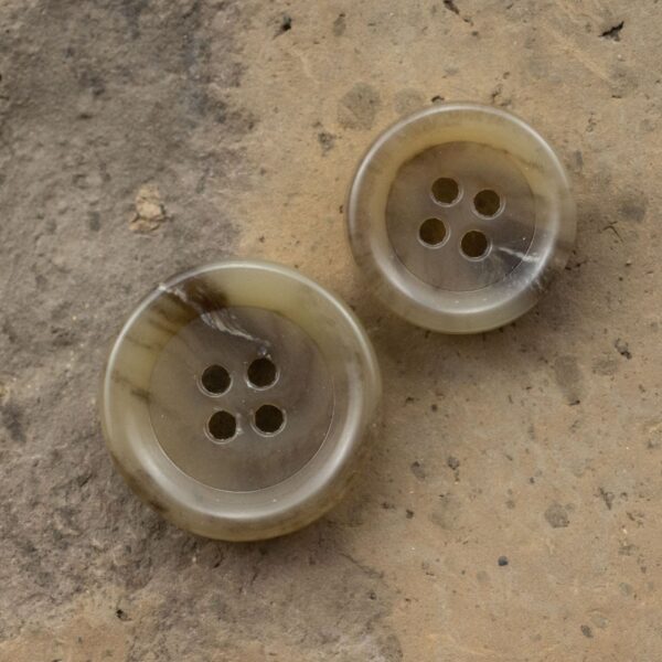 Vintage Coffee Round Urea Buttons for Woolen Coats 20pcs - Image 2