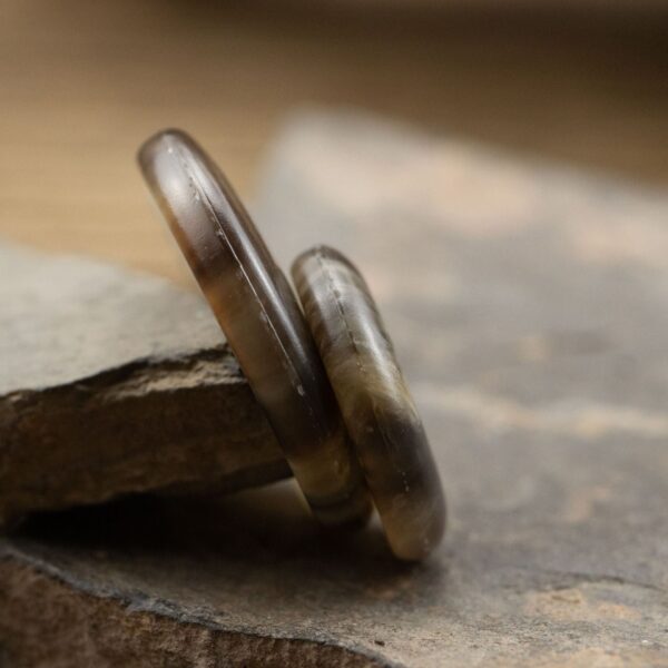 Vintage Coffee Imitation Horn Texture Eco-Friendly Urea Buttons 20pcs - Image 4