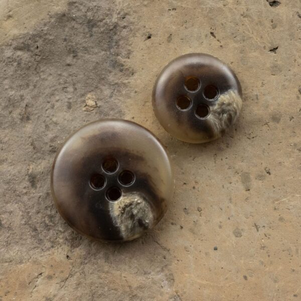 Vintage Coffee Imitation Horn Texture Eco-Friendly Urea Buttons 20pcs - Image 3
