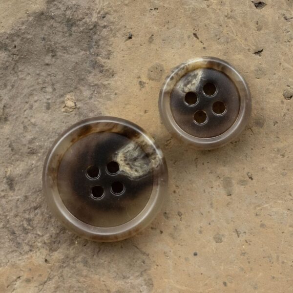 Vintage Coffee Imitation Horn Texture Eco-Friendly Urea Buttons 20pcs - Image 2