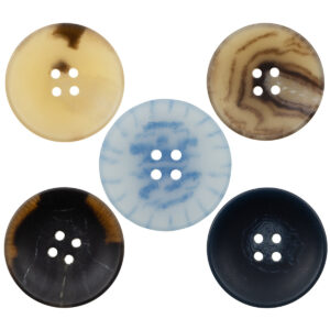 Bowl-Shaped Round Four-Hole Eco-Friendly Urea Buttons 30 Pack