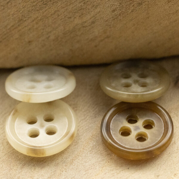 Round Slim-Edged Urea Buttons for Casual Shirts,50pcs