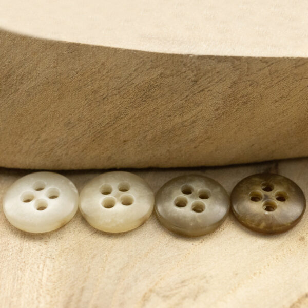 Round Slim-Edged Urea Buttons for Casual Shirts,50pcs