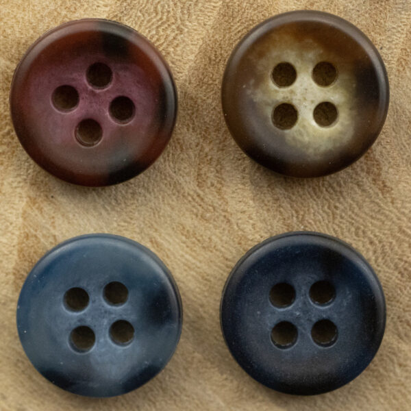 Matte Bowl Shaped Urea Shirt Buttons 40 Pack